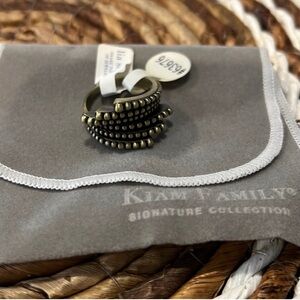 Lia Sophia Kiam Family Signature Collection Antique Gold Ring NWT